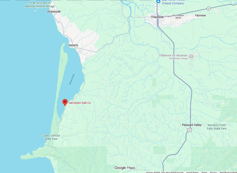 map of Netarts Bay and the spit