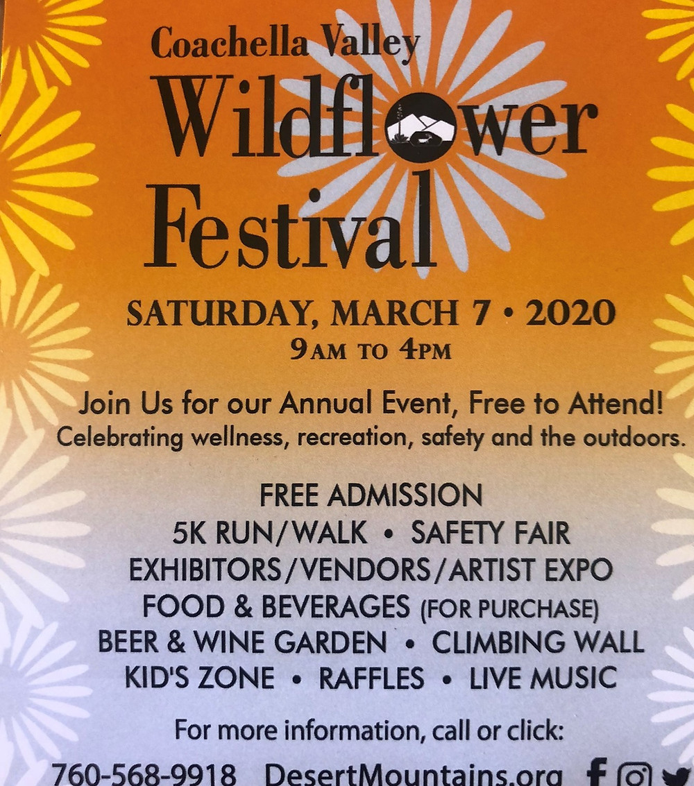 Wildflower Festival in Palm Desert 2020