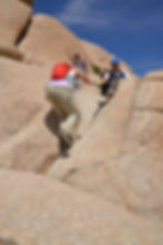 rock scrambling Joshua Tree national Park