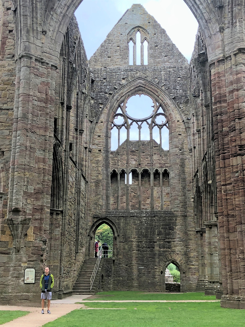 Soaring height of the north transept of Tintern Abbey in Southern Wales