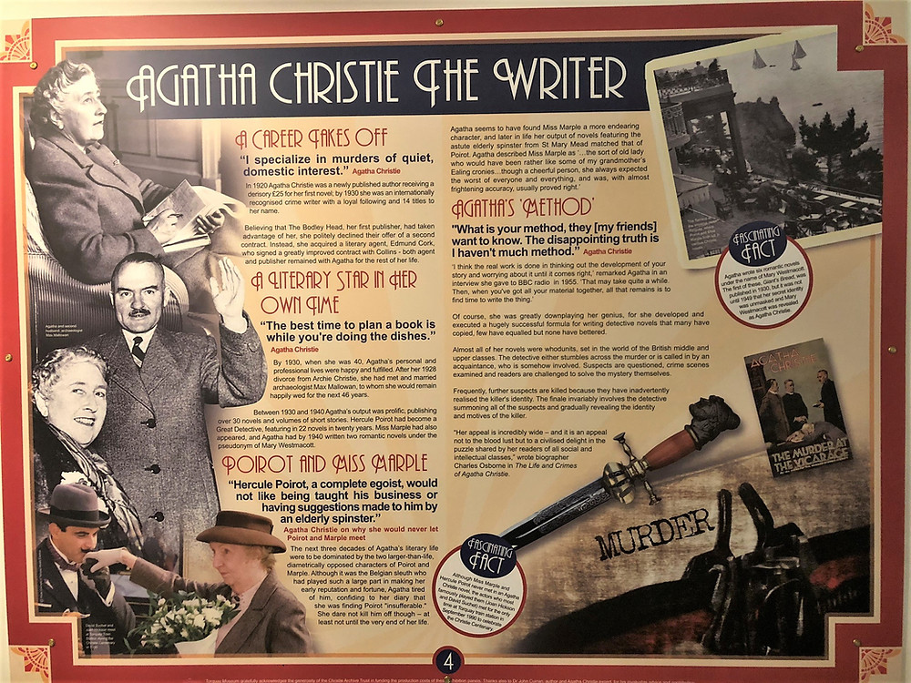 Agatha Christie exhibit in the Torquay Museum