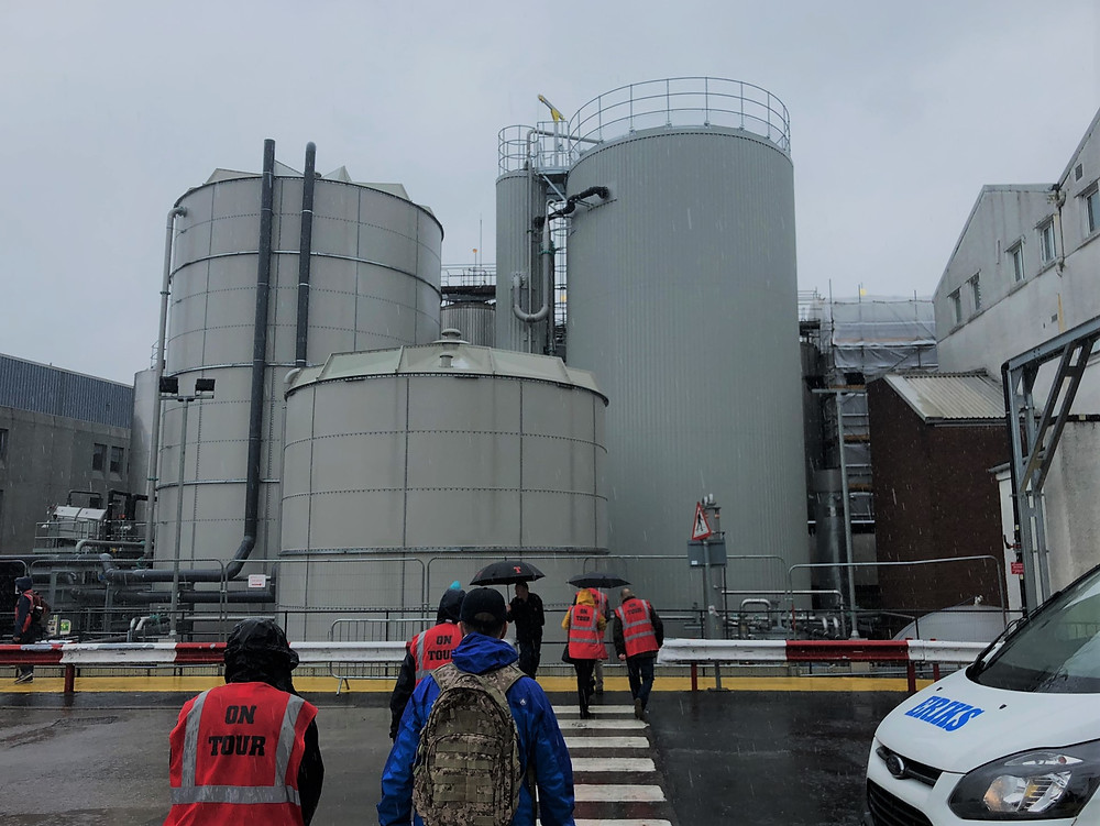 Tennent Wellpark Brewery storage towers and tanks in Glasgow