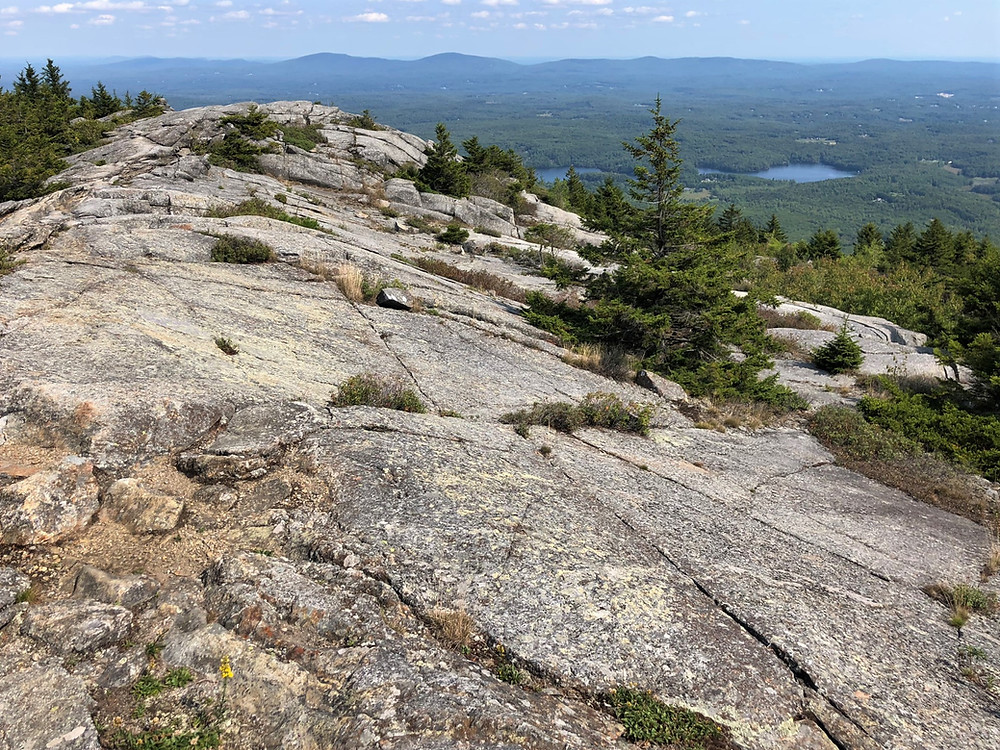 Pumpelly Trail rocky slab on way to Mount Monadnock summit
