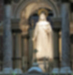 The main altar of St Stephen’s Basilica with the statue of King Stephen, who was the first Christian king of Hungary.