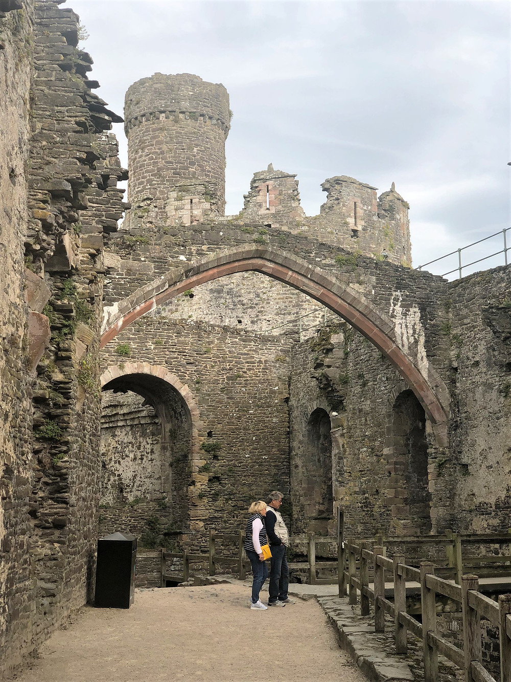 The central arch of Conwy Castle Great Hall was over 100 feet long
