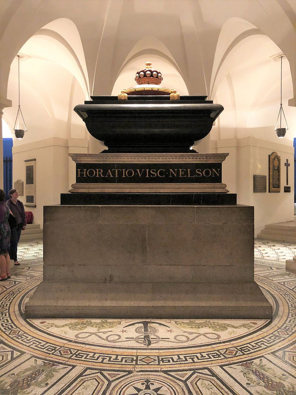 The tomb of Horatio, Lord Nelson, the hero of the Battle of Trafalgar is located in St Paul's Cathedral in London