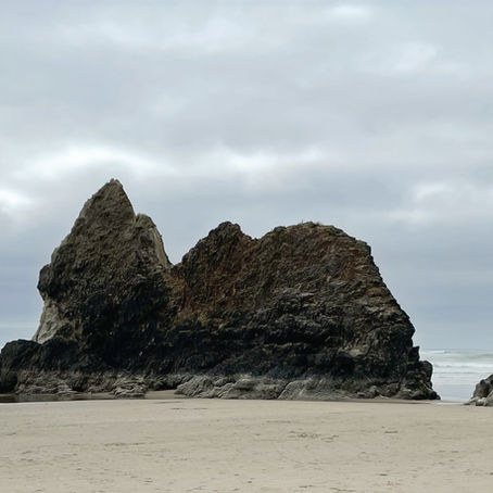 sea stacks at low tide on the Northern coast of Oregon