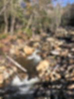 Not much flow in the Baker River on the trail leading to the summit of Mt Moosilauke in NH. NH 4000 footer