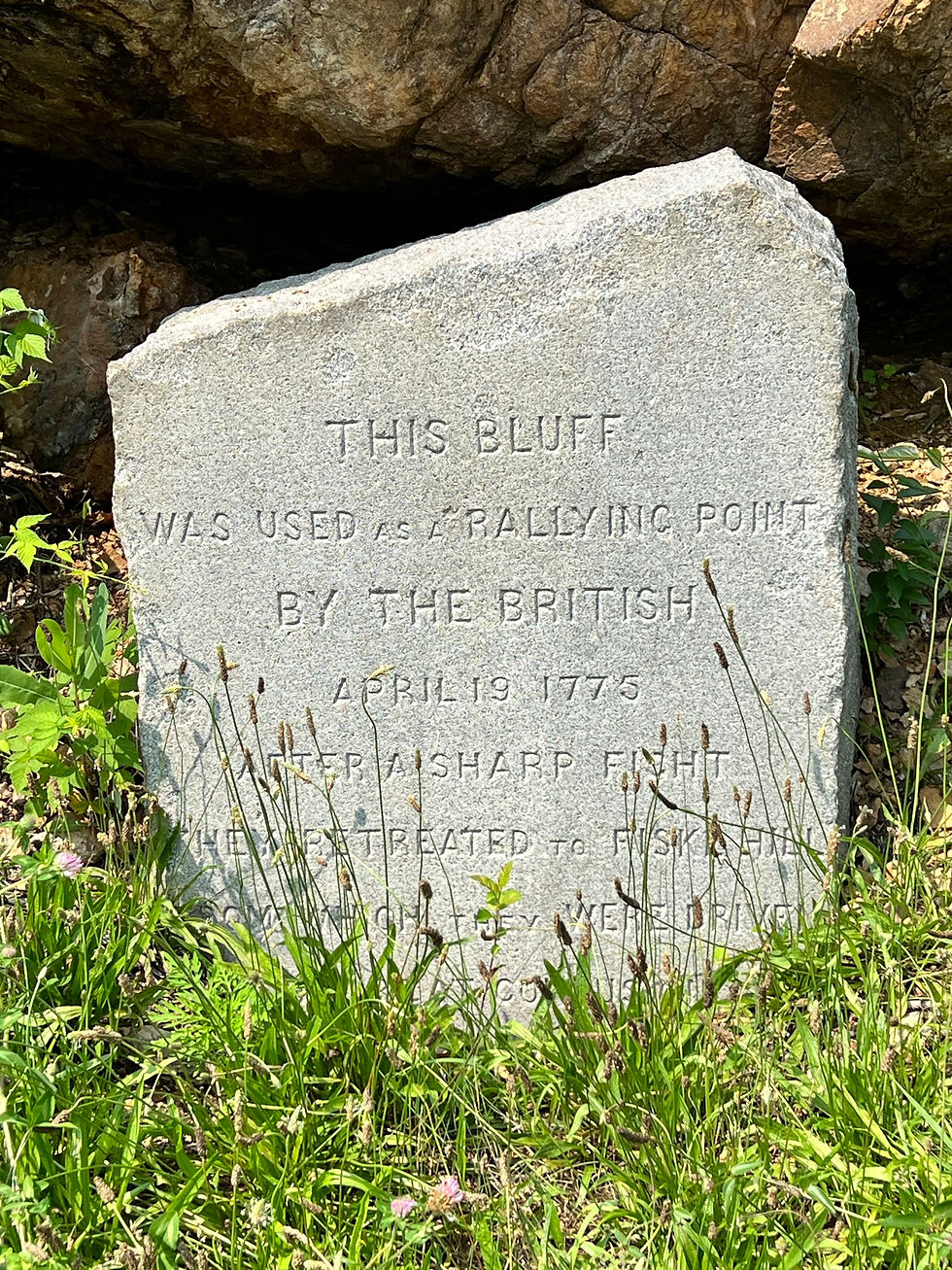 Monument marking Bloody Bluff battle