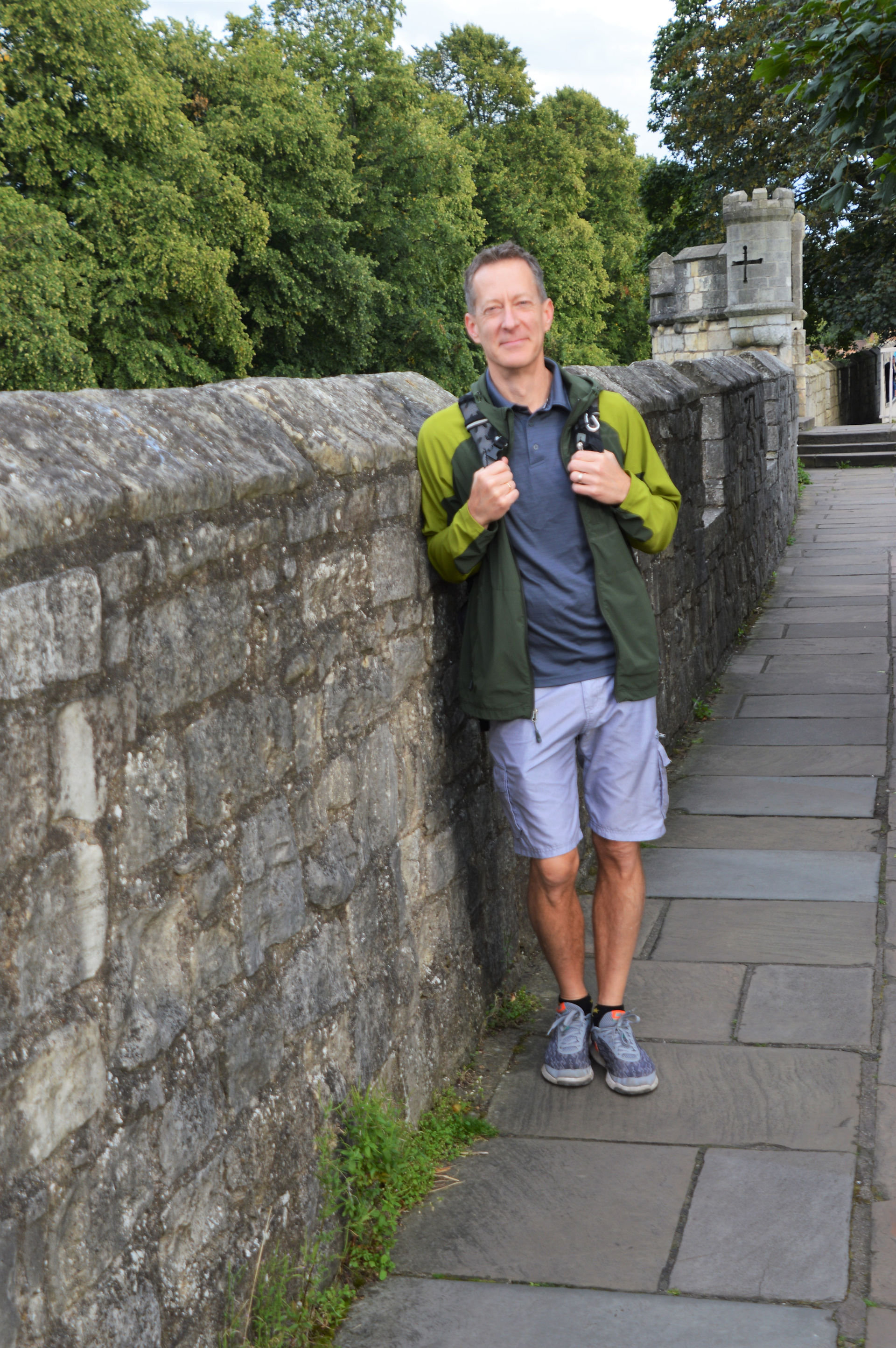 Walking on the York City Walls, York, England