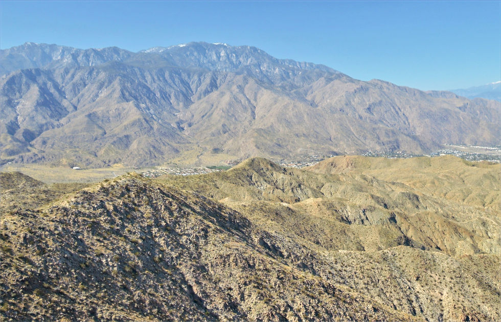 San Jacinto Mountains from the summit of Murray Hill in the Santa Rosa Mountains