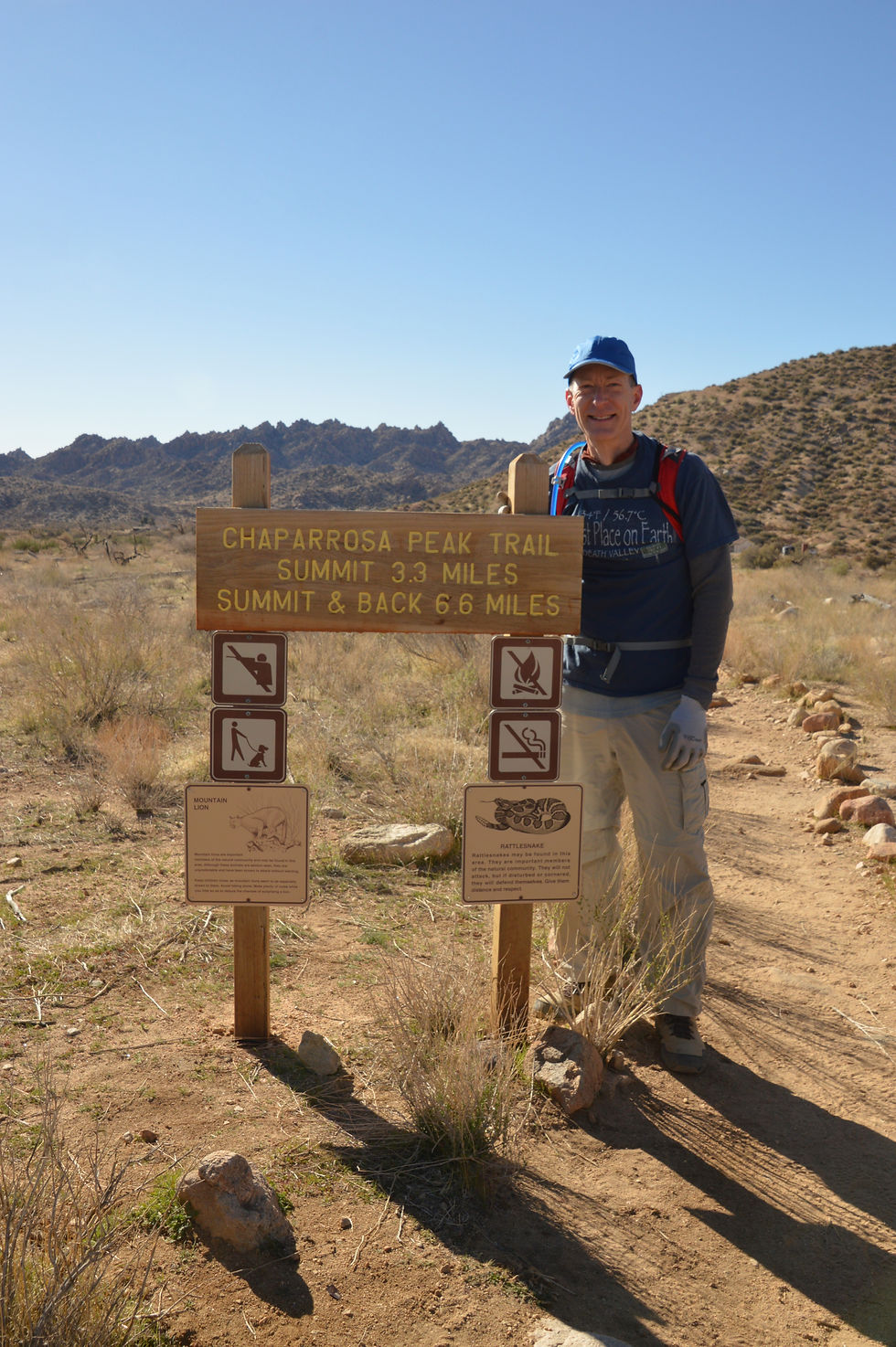 Indian Trail Loop and Chaparrosa Peak trail sign