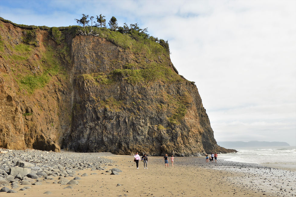 headlands at the Oceanside Tunnel Beach in Oregon