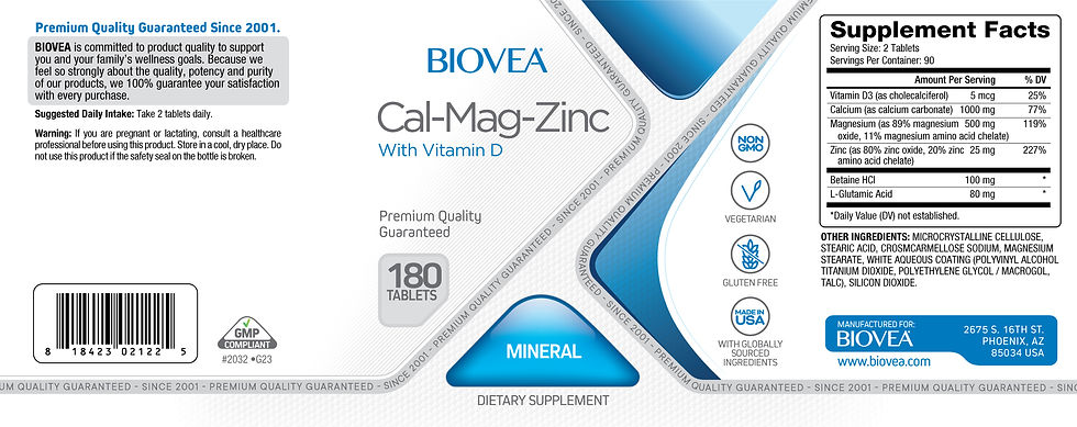 Miniatura: CAL-MAG-ZINC 180 Pastillas