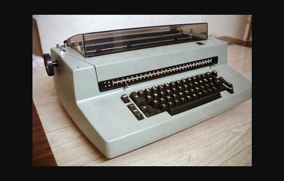 An IBM Selectric II typewriter, similar to the one Rick mentioned in his 1965 postcard. (Photo: AVandewerdt, CC BY-SA 4.0, Wikimedia Commons)