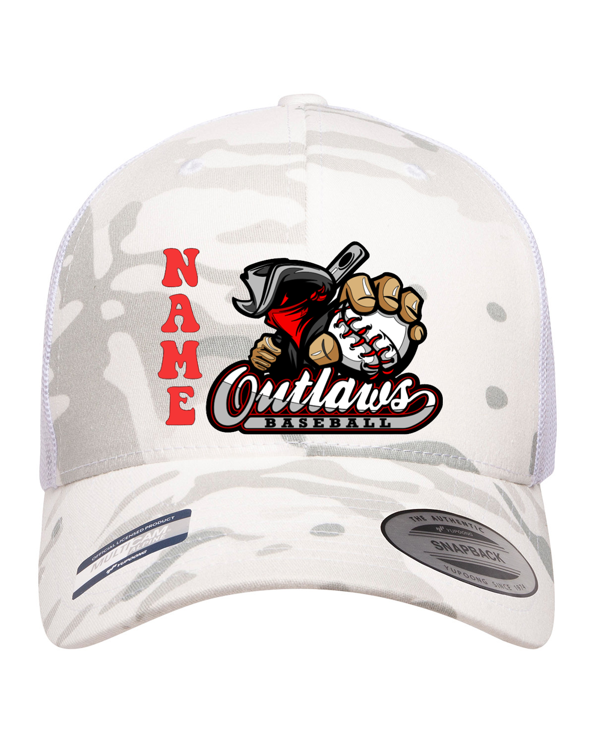 Outlaws Full Logo Trucker Snapback Hat