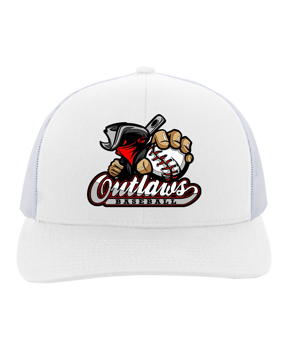 Thumbnail: Outlaws Full Logo Trucker Snapback Hat