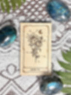Thumbnail: Wood Burned Birth Flower Card with Palmstone