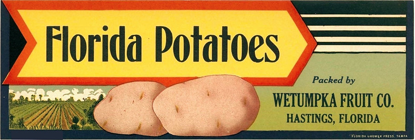 Florda Potatoes Wetumpka Fruit Co. Label