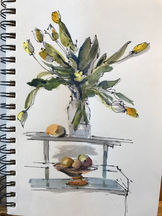 ink and watercolor