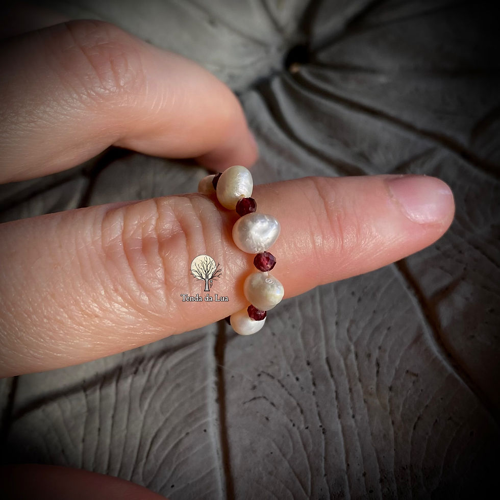 Miniatura: Anel Pérolas e Granadas - Tam 14/15