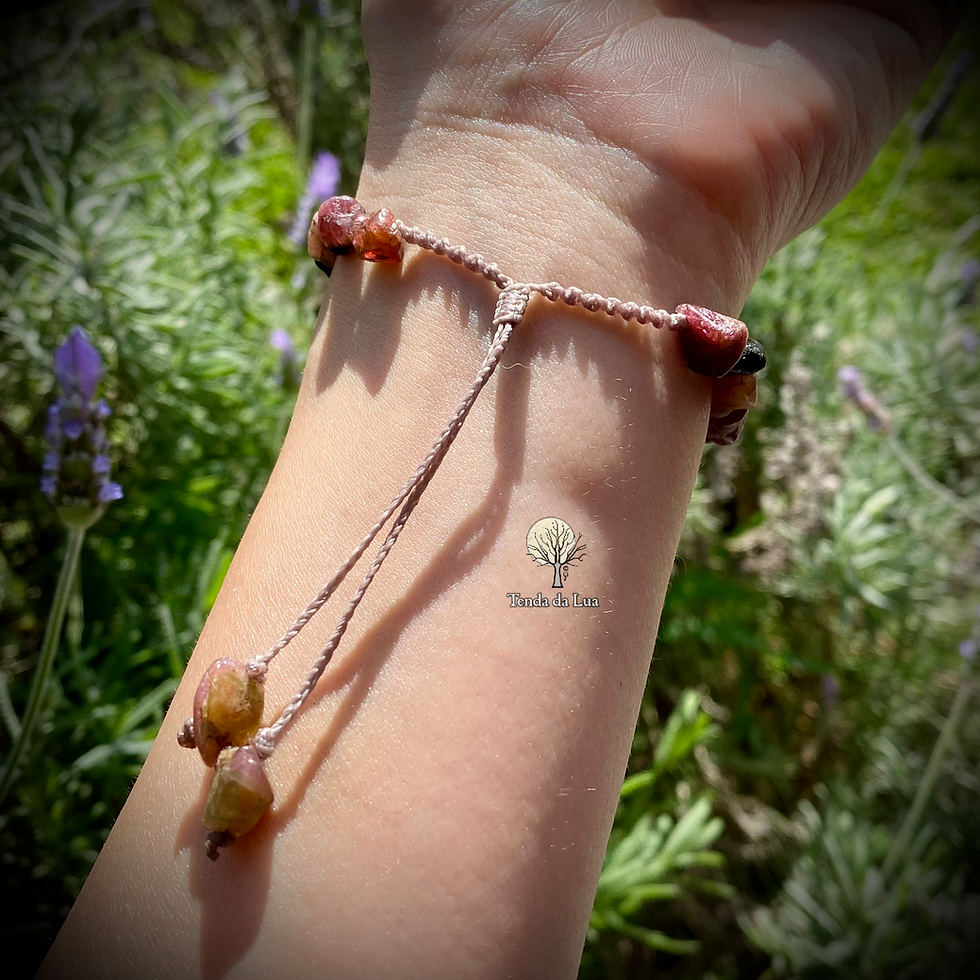 Thumbnail: 05 - Pulseira em Macramê - Turmalinas