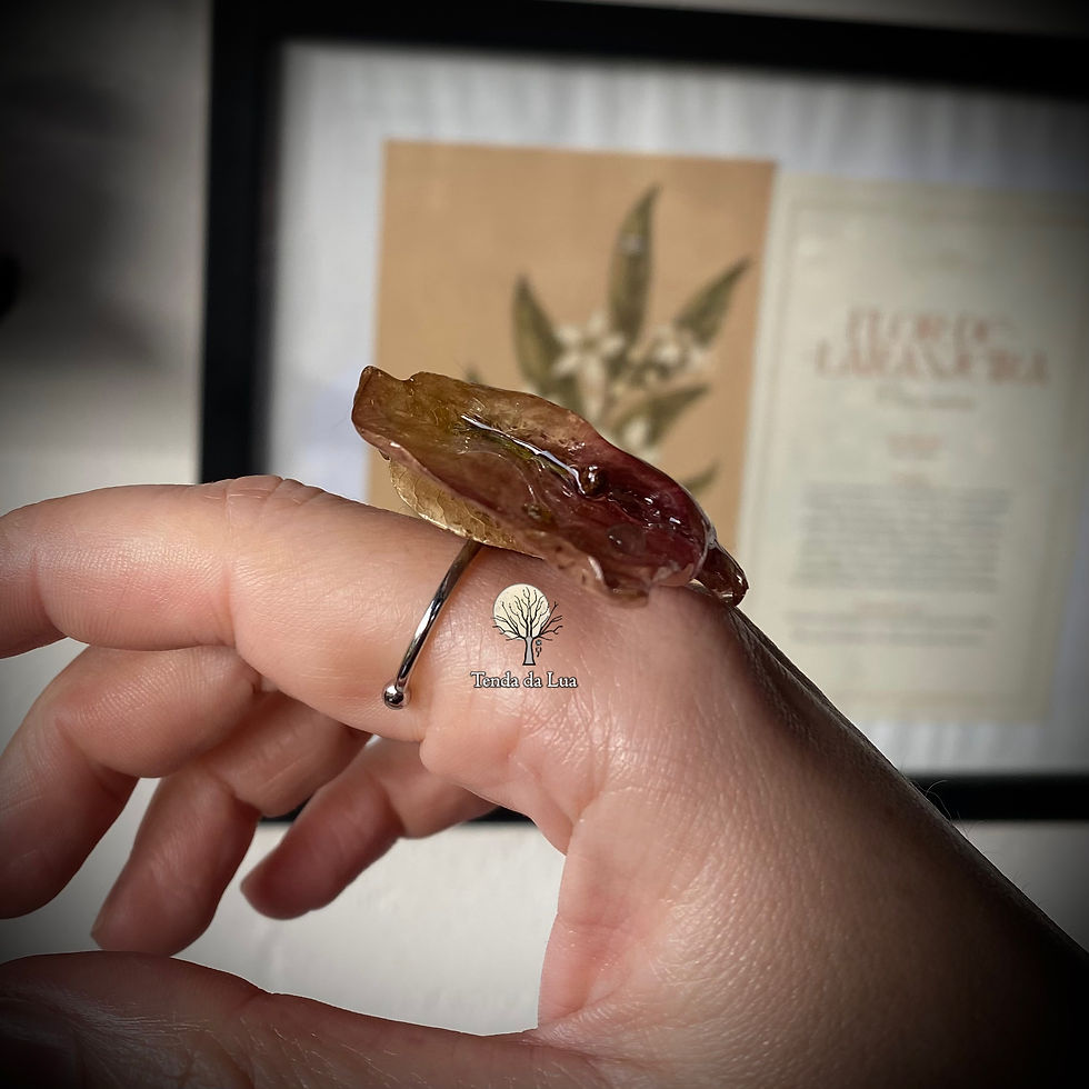 Miniatura: Anel Bougainville/Primavera natural e Turmalinas