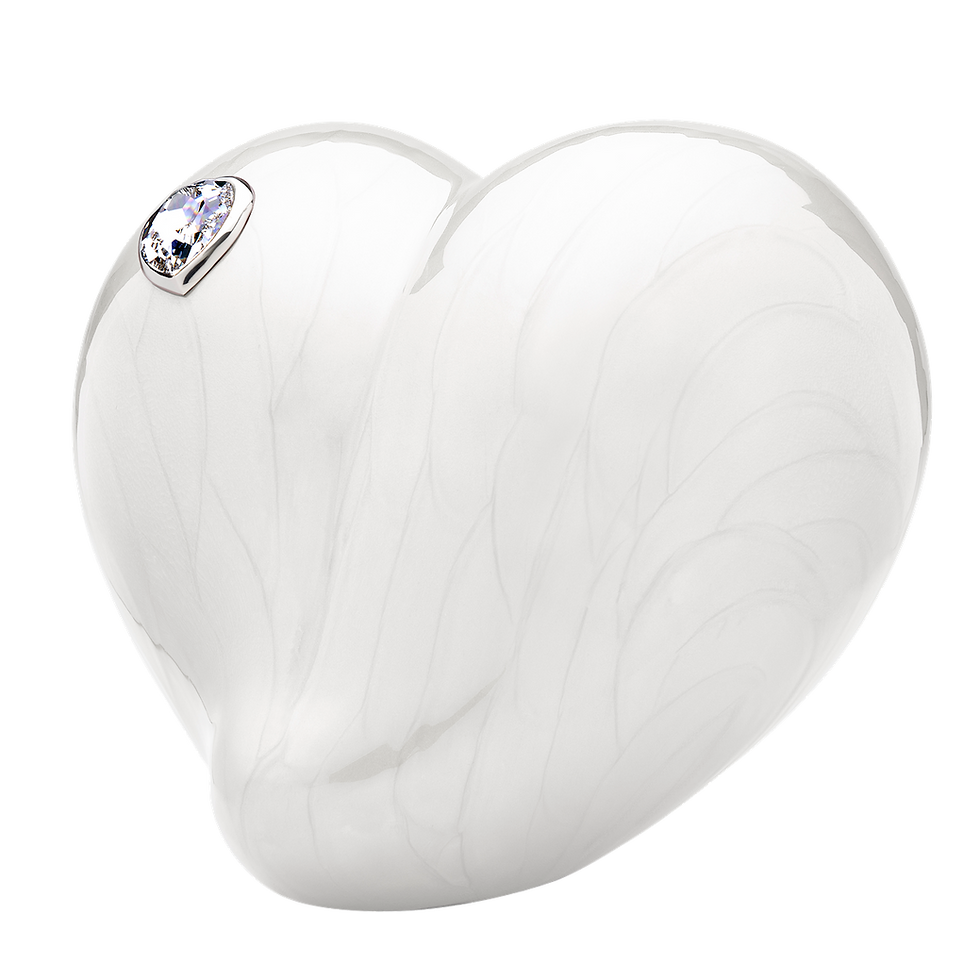 Thumbnail: Love Heart with Swarovski Crystal Paw Keepsake Forever Paws Pet Cremations