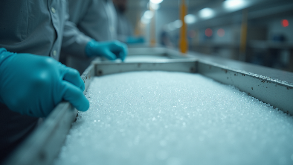 Close-up view of a salt chlorinator cell being cleaned