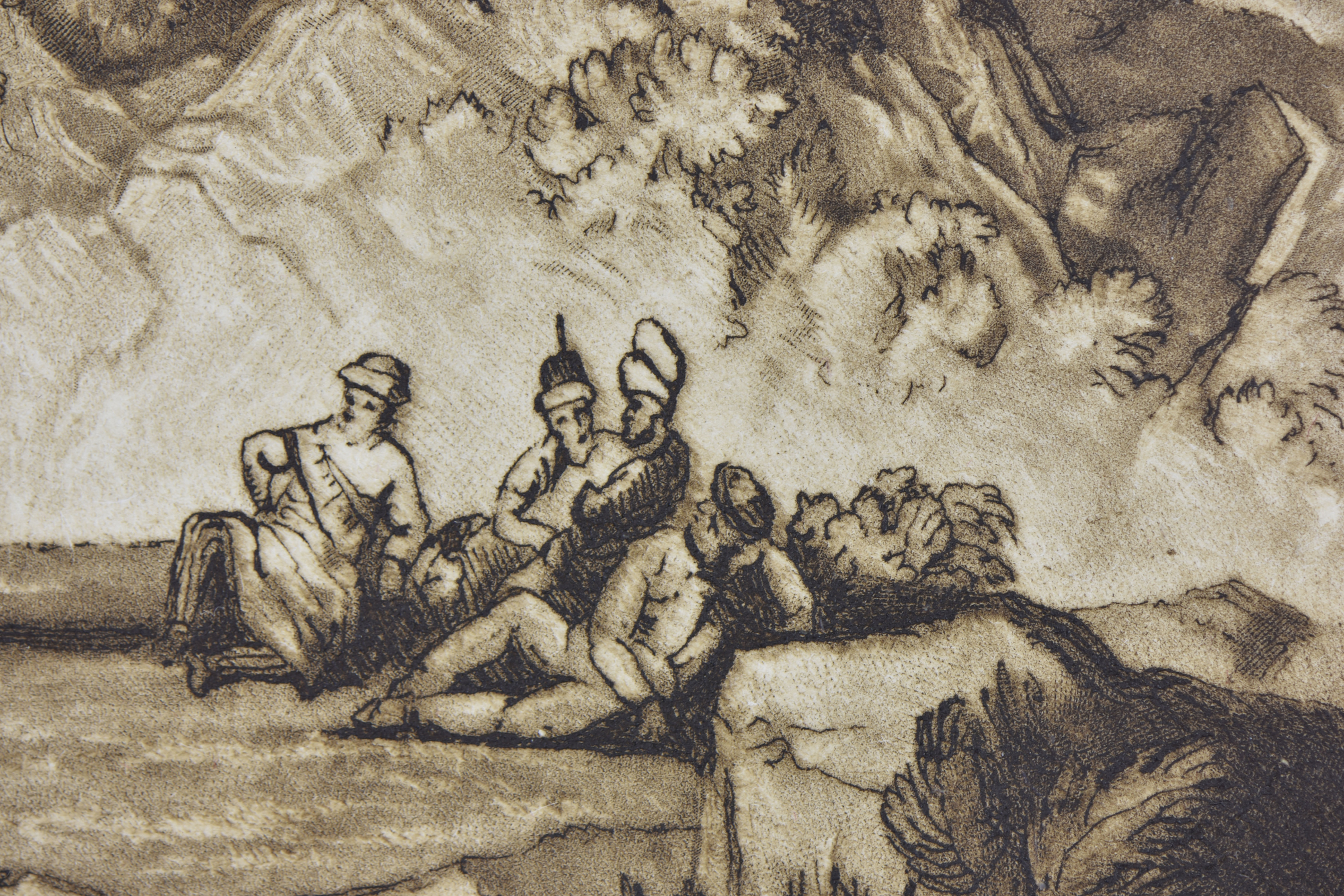 The temple of Jupiter in the island of Aegina, Frank Short - Antique Print