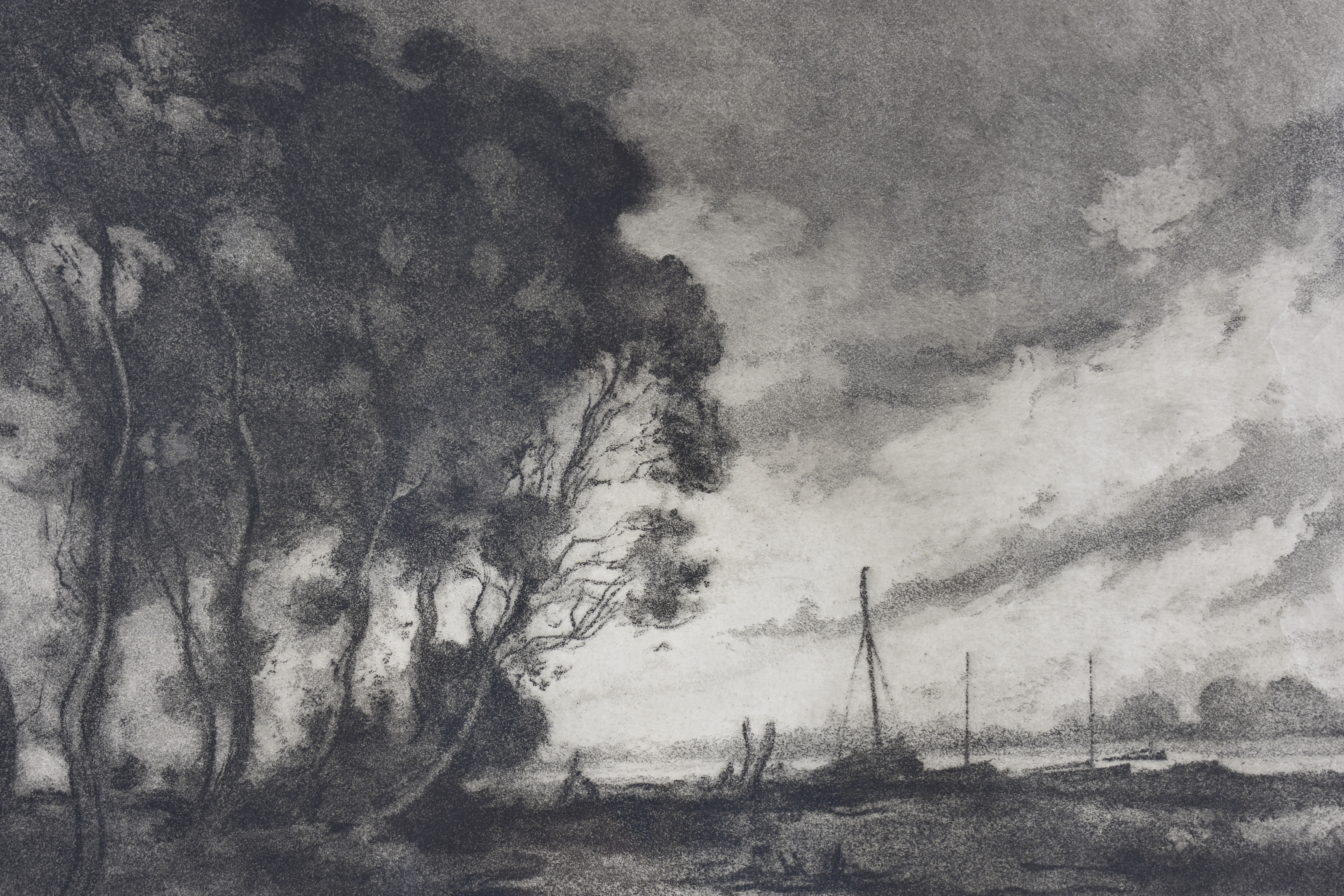 The Dawn Wind, Charles Henry Baskett - Framed Antique Print