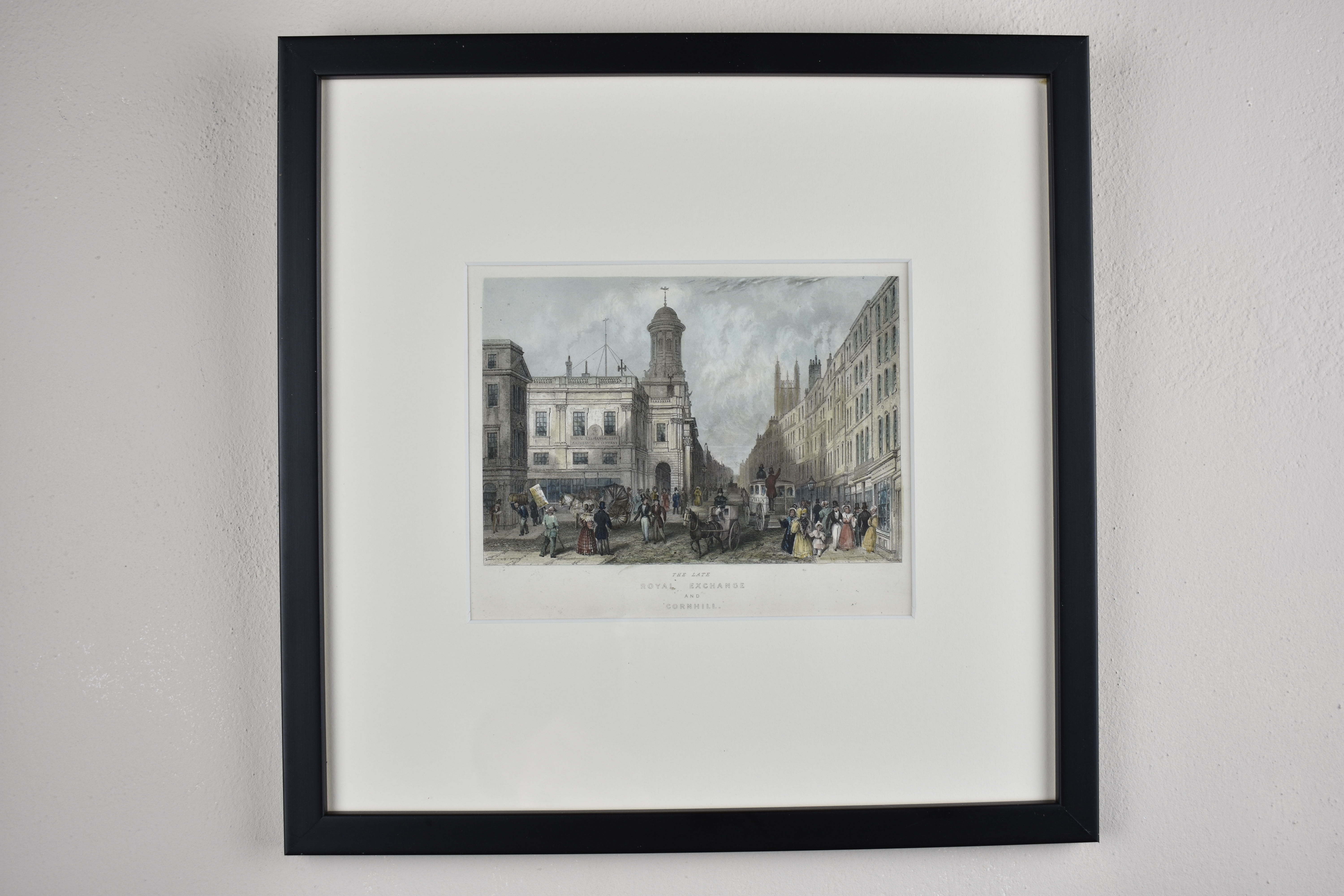 The late Royal Exchange and Cornill, Thomas Hosmer Shepherd - Antique Print