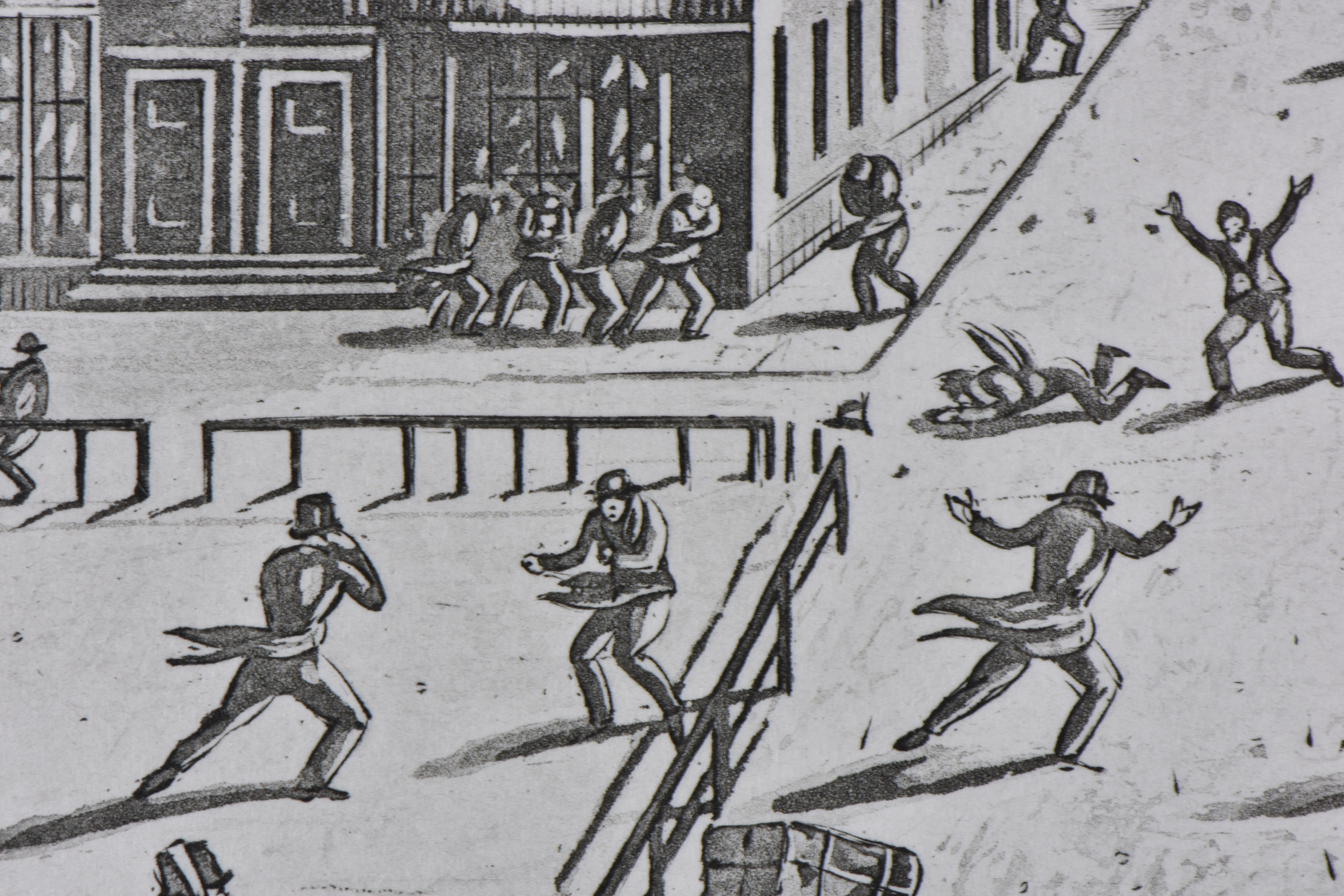 Chain Pier at Brighton during the Tempest, JohnBruce - Framed Antique Print