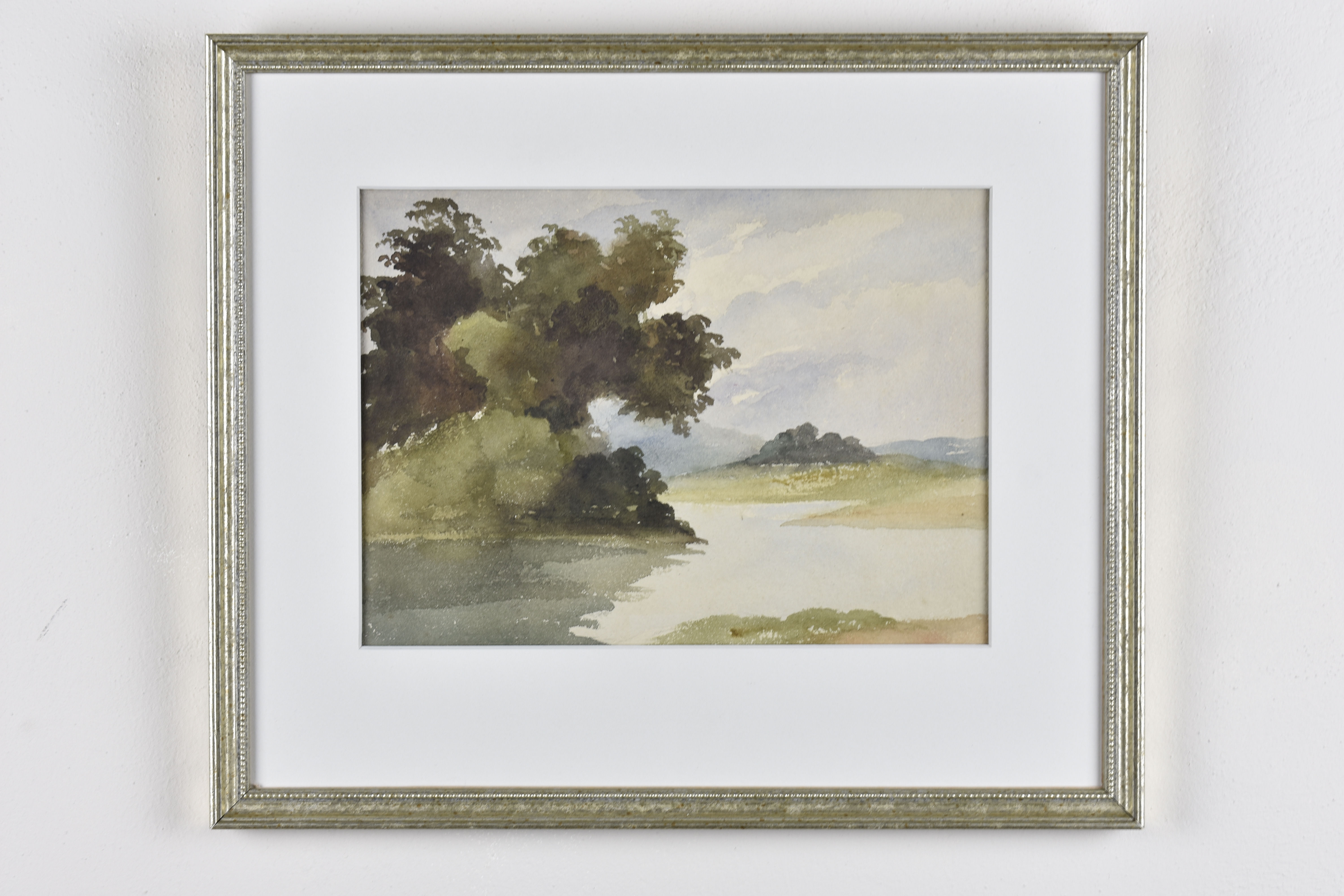 Untitled landscape - Framed Antique Print