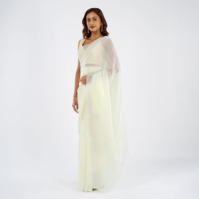 Thumbnail: Prajakta a pre drapped satin saree PRA 4000 WH