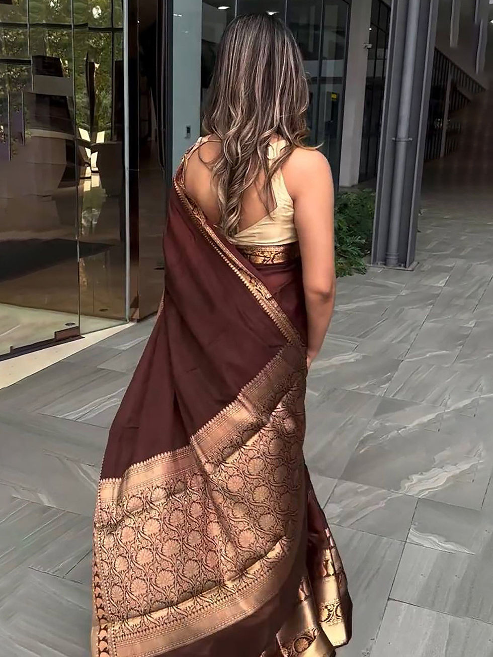 Thumbnail: Nartakapriya Kanji Silk Saree NTK 9081 CK1 Choclate Colour