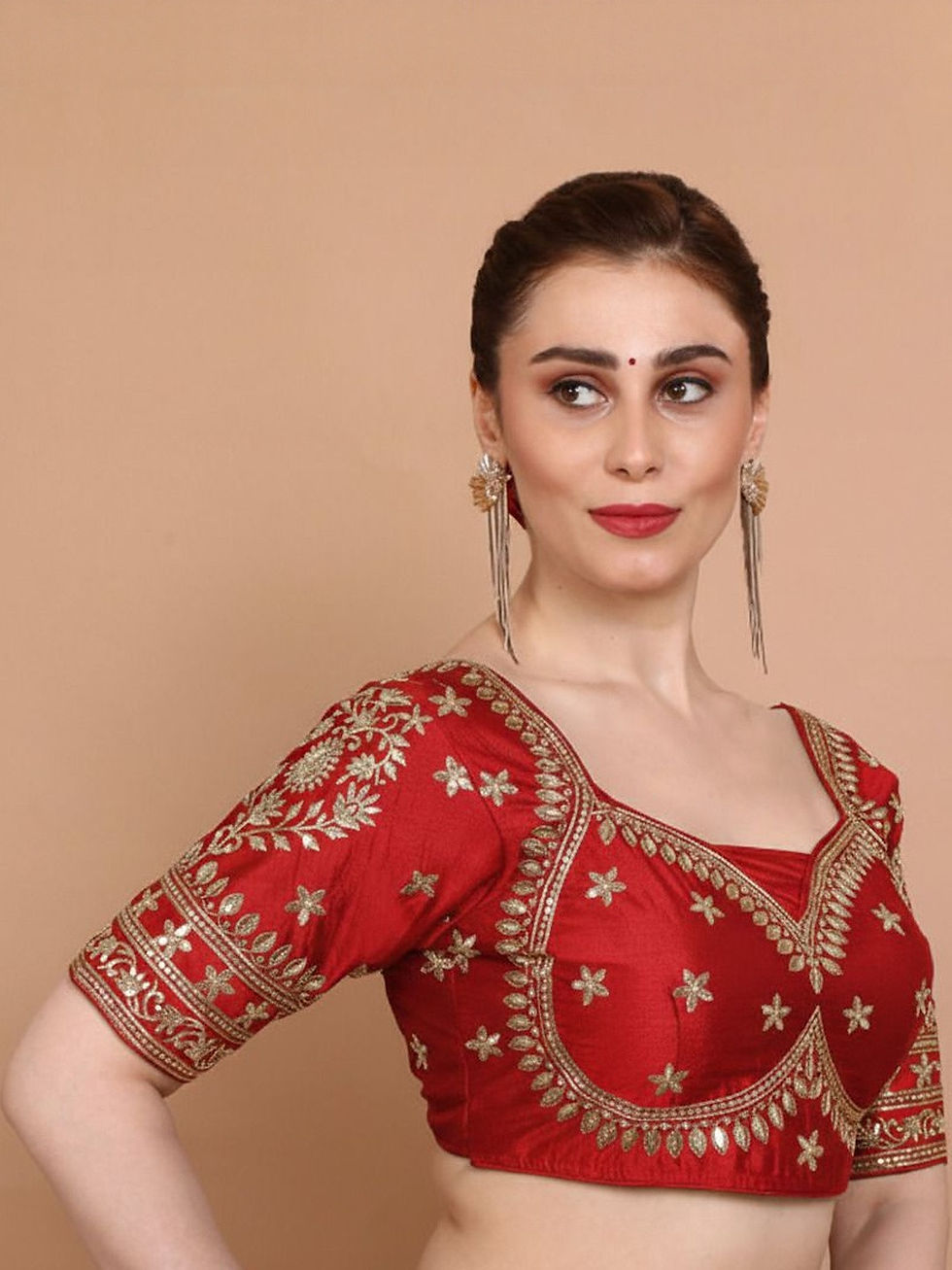 Thumbnail: Orange Bridal Blouse