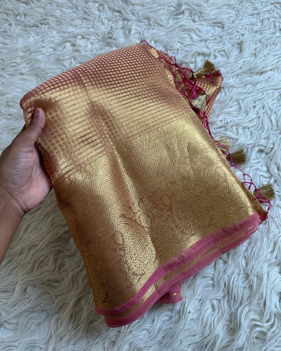 Thumbnail: Udayana Tissue Kanjivaram Saree UDNA0502