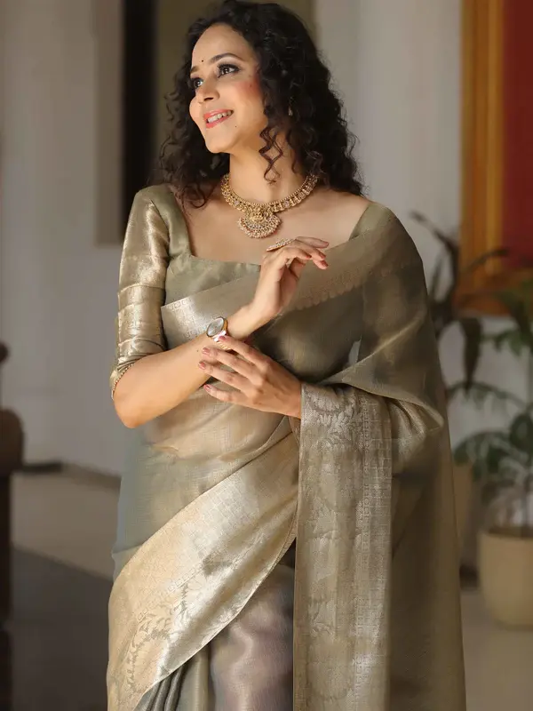 Thumbnail: Parama Kota Gadwal Silk Saree PMA 8602 GR