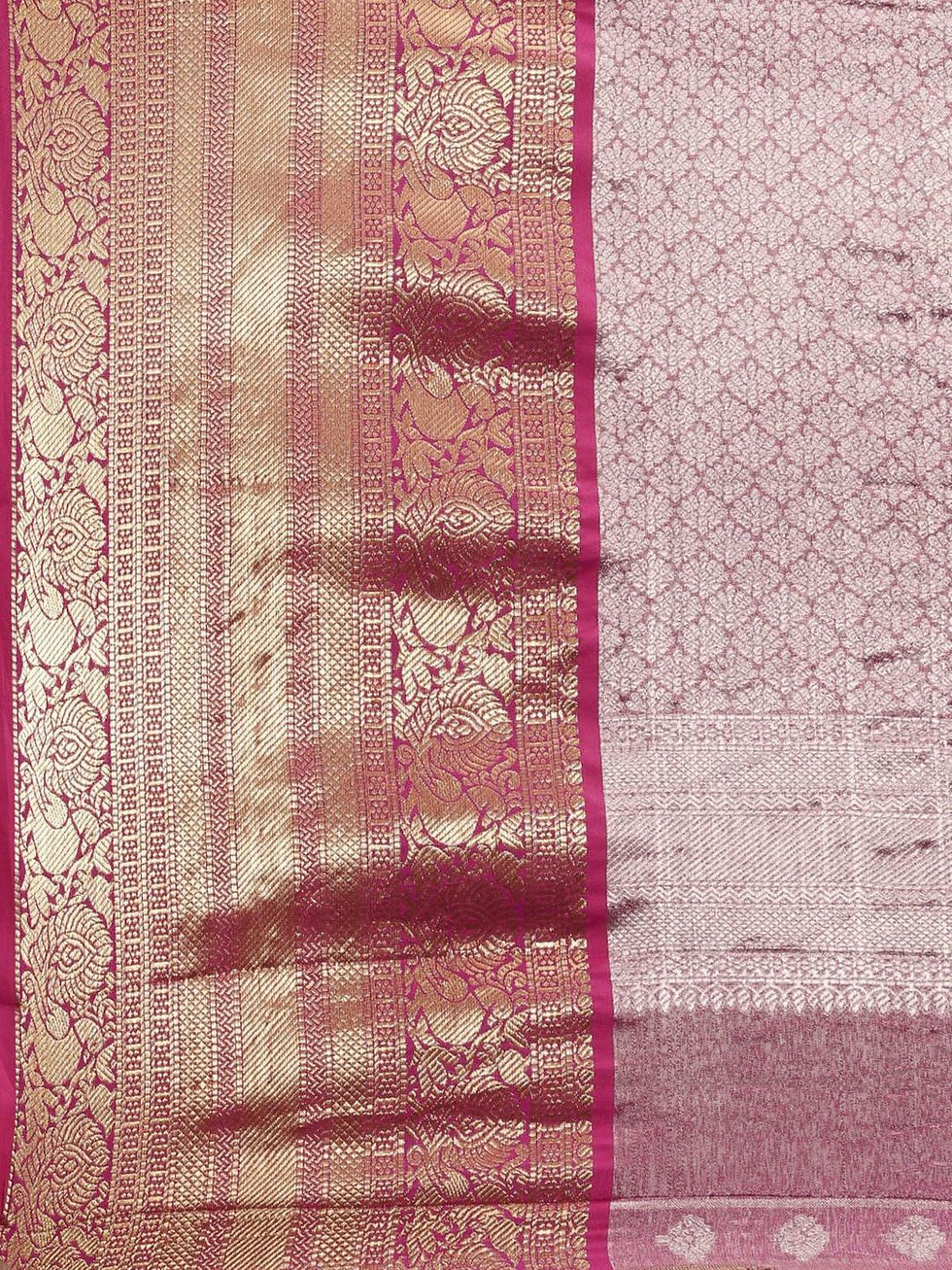 Thumbnail: Ugraseni Floral Zari Tissue Celebrity Banarasi Saree UGR 1009 LV1 Lavender