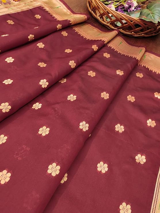 Thumbnail: Mayuri Woven Paithani Banarasi Silk Dupatta MAY 9031 MR1