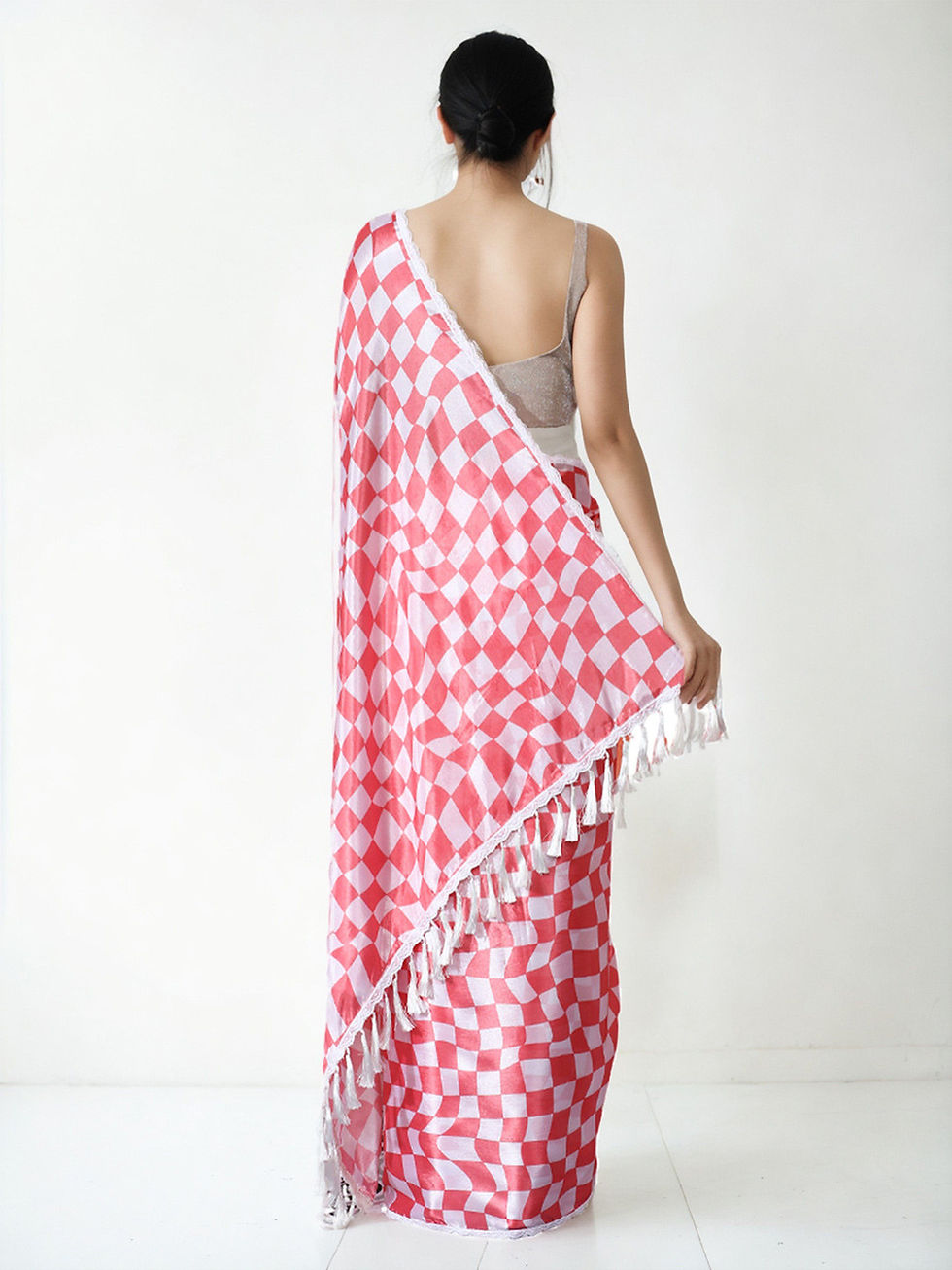 Thumbnail: Suhani check printed saree SUH 2500 PE