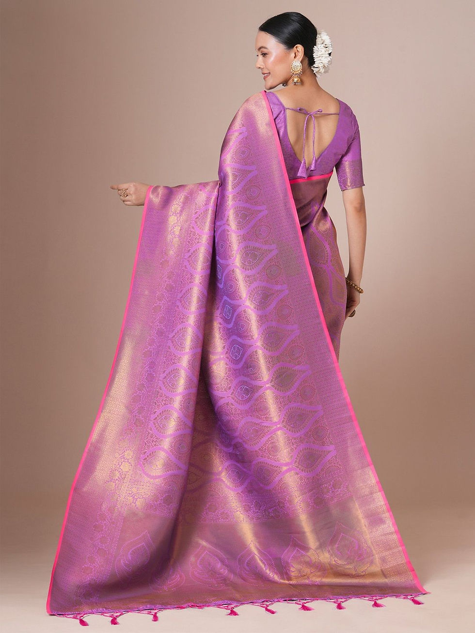 Thumbnail: Chetna Kanjeevaram Silk Saree CHT 1805 PN3