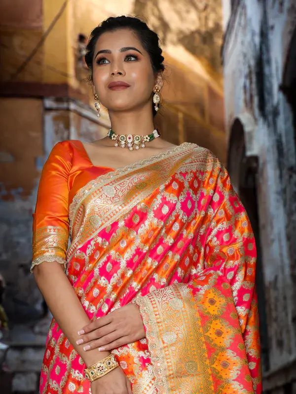 Thumbnail: Divyakriti Rangkat Mashru Silk Saree DYK 8602 ML2