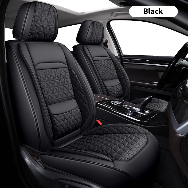 Leather Car Seat Cover with Lumbar Support