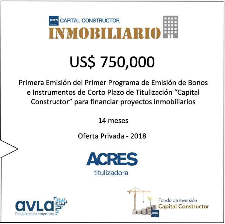 Financiamiento Capital Constructor Inmobiliario ACRES Finance