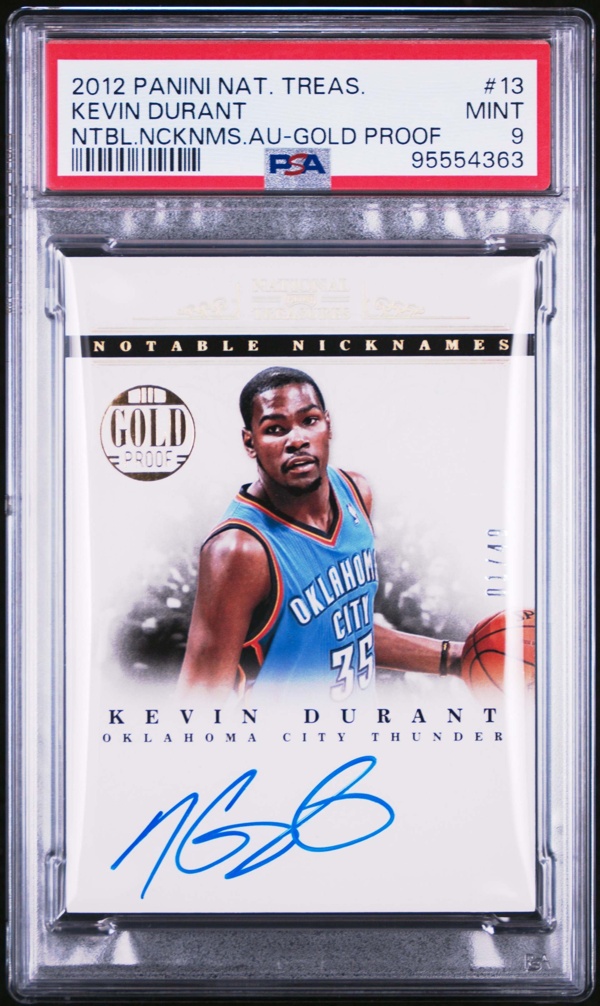Kevin Durant Panini Monumental Marks On-Card Auto – #33/99 rare 