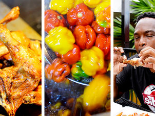 Fried Chicken Cooked in Hot Pepper Oil at Pappy's BFC in Woodbrook, T&T | Foodie Finds