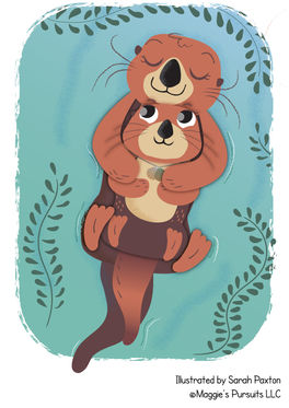 Sea Otter Mum and Pup