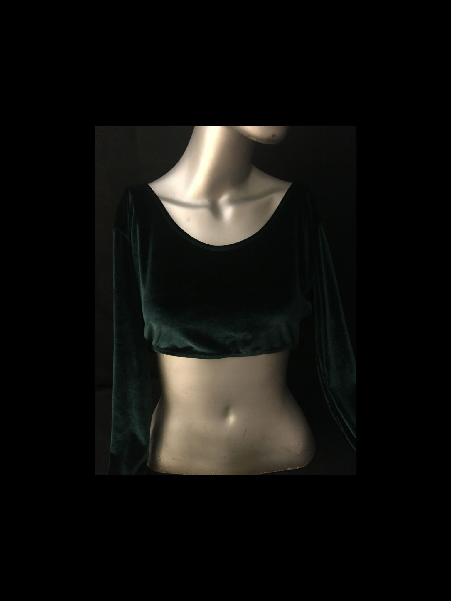 Green Velvet Top